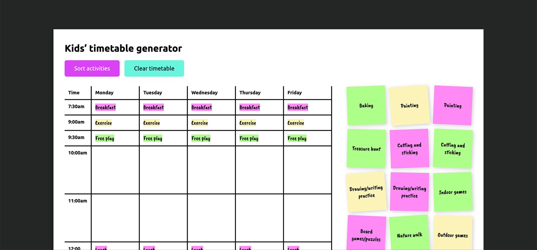 CSS In Real Life Building An Interactive Timetable