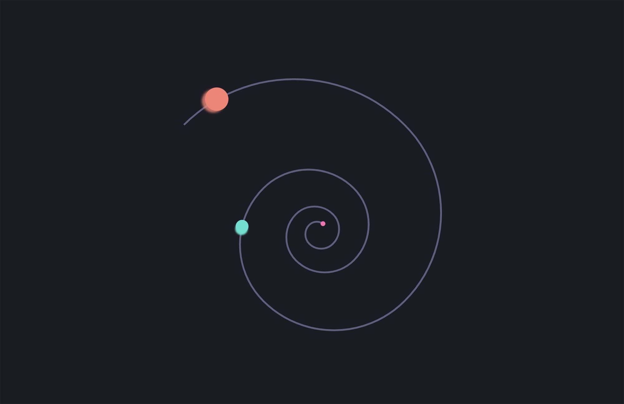 screenshot of spiral motion path animation