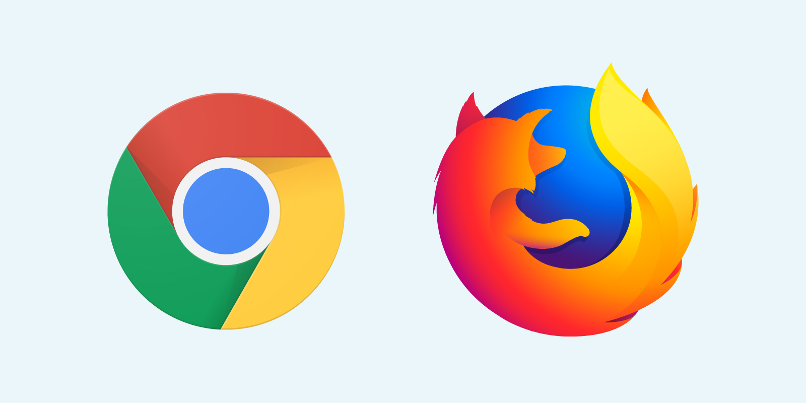 Chrome and Firefox logos