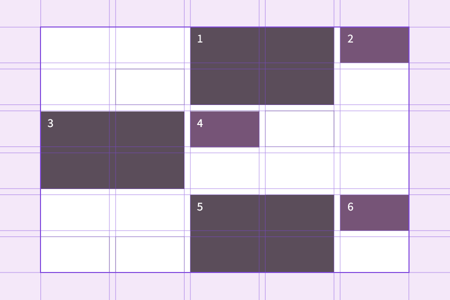 Layout with every other item spanning two rows